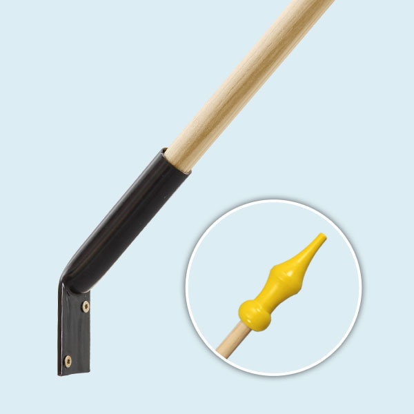 Set: Wall mount with wooden rod, length 80 cm
