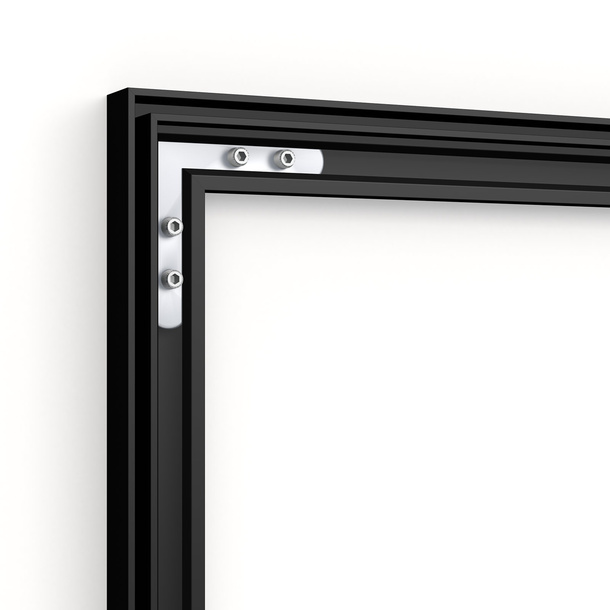 Wall frame Q-Frame®, 15 mm profile, corner detail