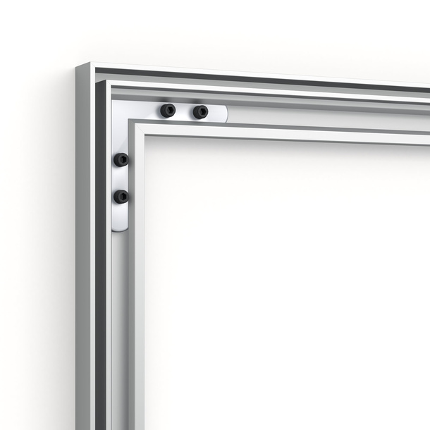 Wall frame Q-Frame®, 15 mm profile, corner detail