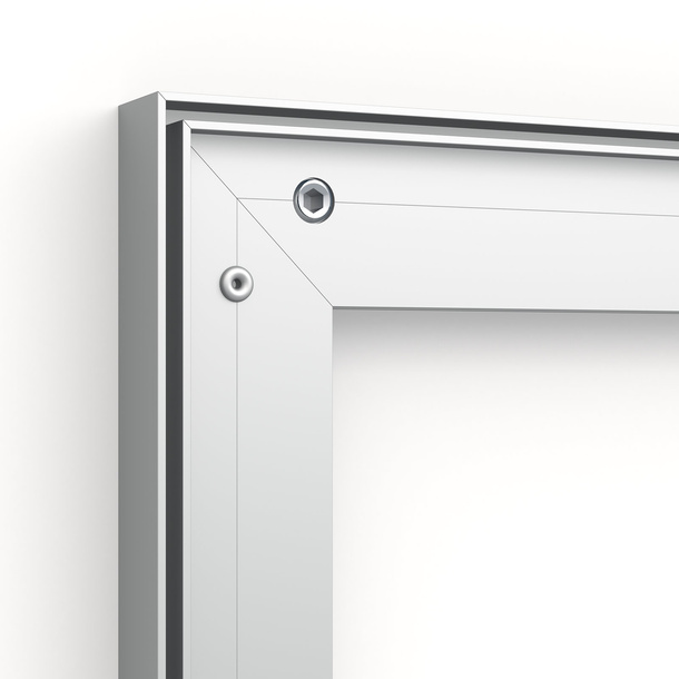 Wall frame Q-Frame®, 25 mm profile, corner detail