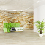 Couch Air as a comfortable seating option for visitors