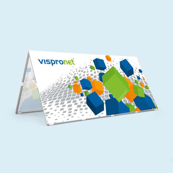 Advertising banner, design with open side edges