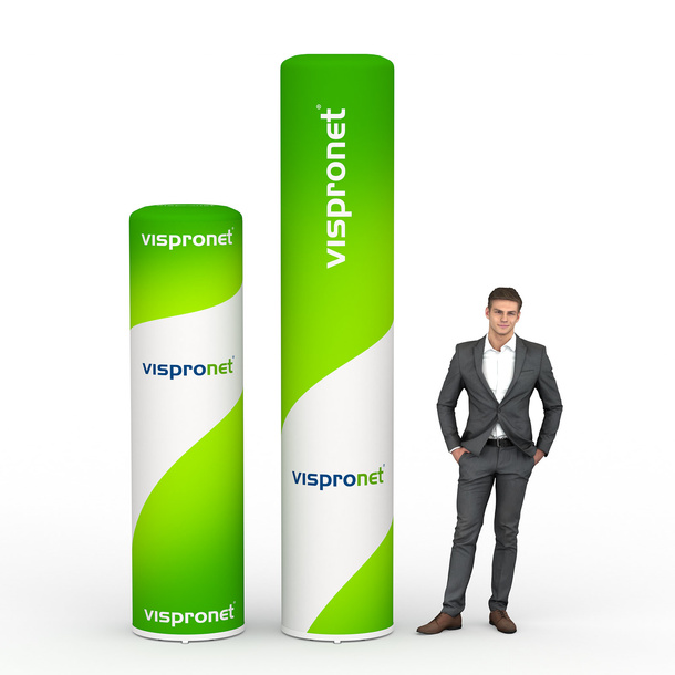 Advertising Column Air ø 60 cm, Size Comparison (220 cm and 300 cm)