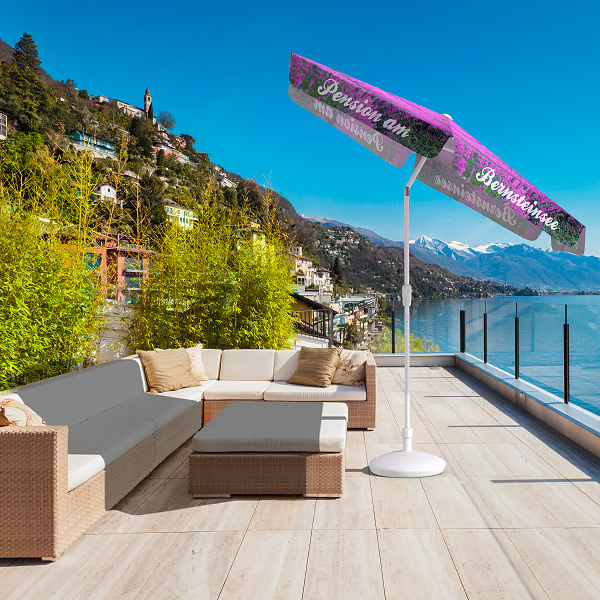 Umbrella with crank ø 210/270 cm, perfect sun protection through tiltable canopy