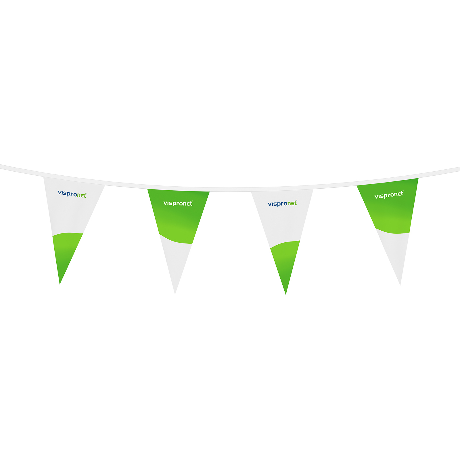 Pennant banner, pennants alternating between 2 designs
