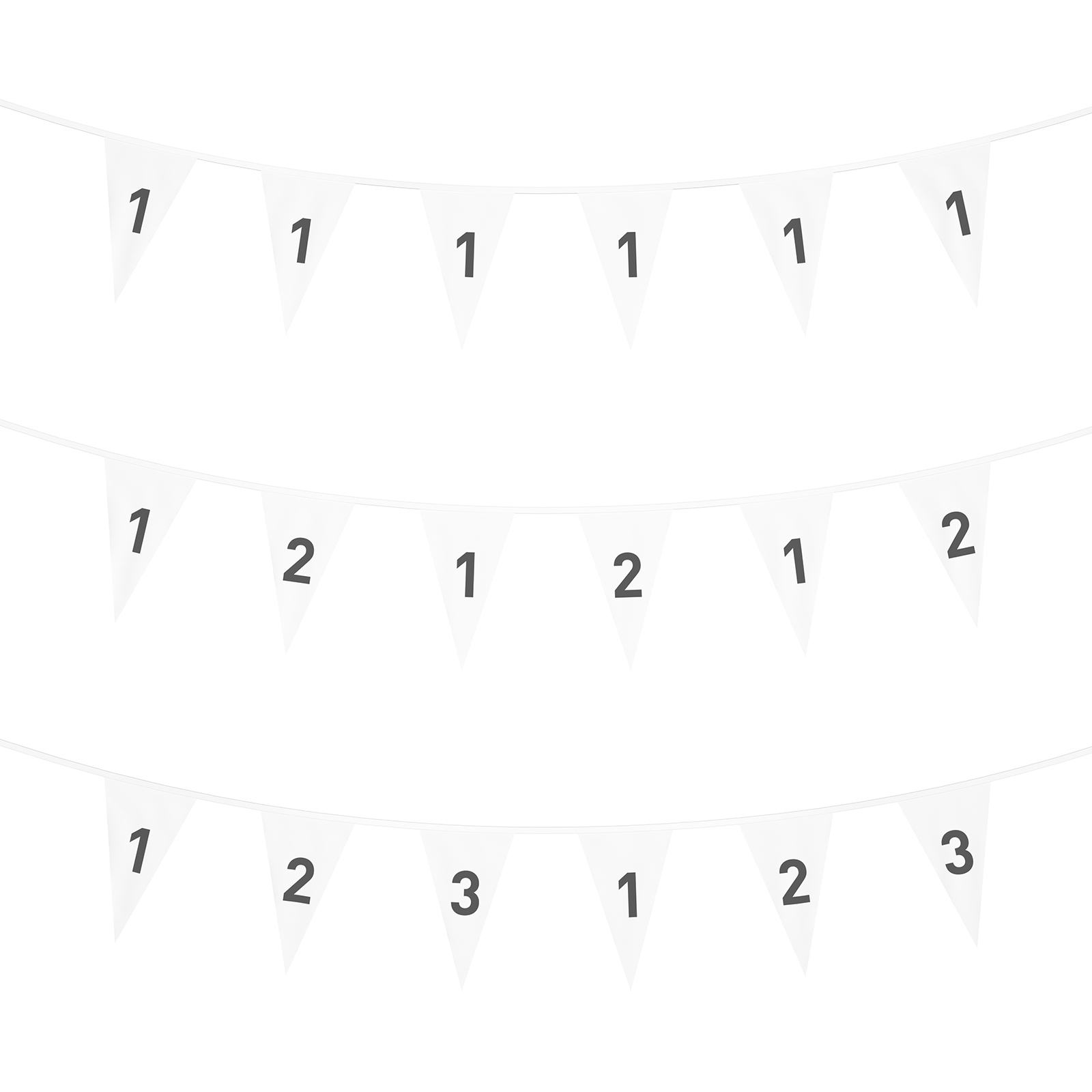 Pennant Banner - Overview 1 Design, 2 Designs, or 3 Designs Alternating