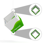 Ceiling Hanger Rectangle - 4 Side Panels (Top and Bottom Edges Open)