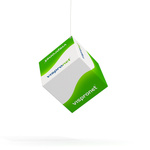 Ceiling hanger rectangular, cube shape - 6 side panels, single-point suspension