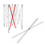 X-roof brace for the frame of folding pavilion/folding tent Select - spare part