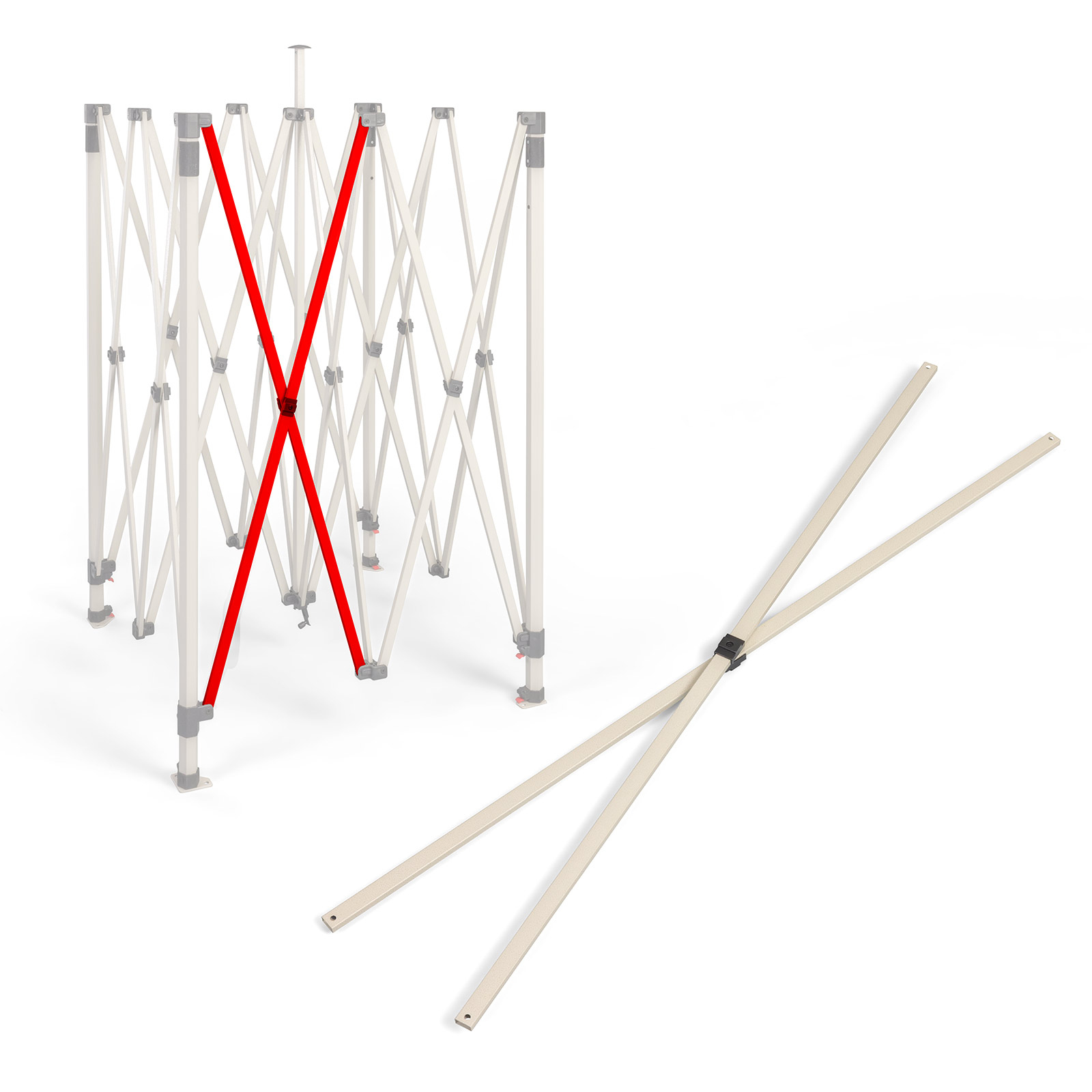 X-roof brace for the frame of folding pavilion/folding tent Basic - spare part