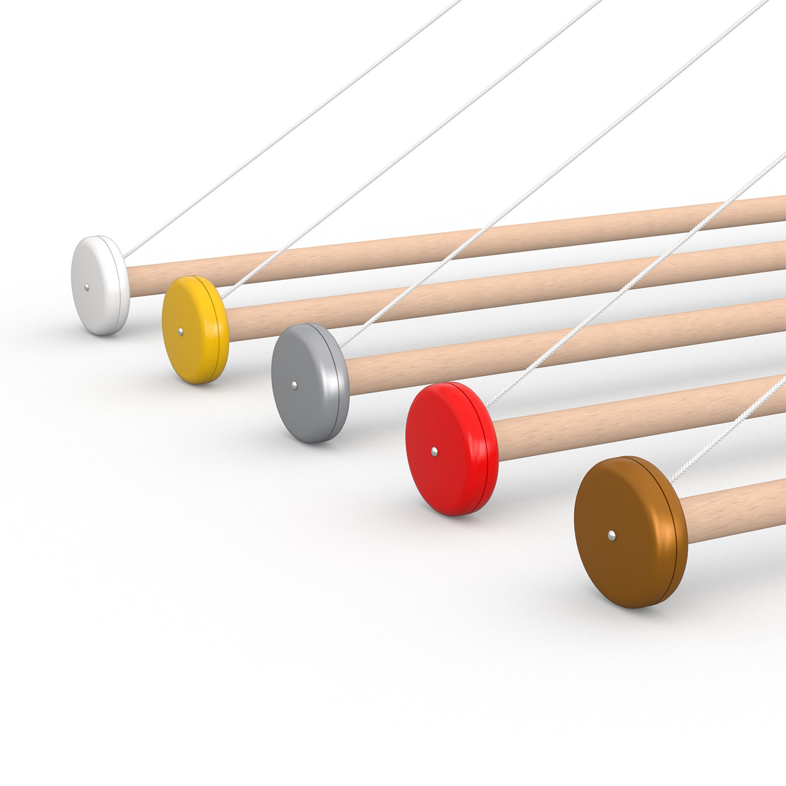 Color selection for banner suspension with end discs