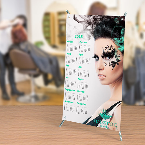Decorative X-Display Stand T with Calendar Insert