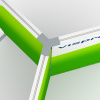 Flexible keder frame, detail: frame connection