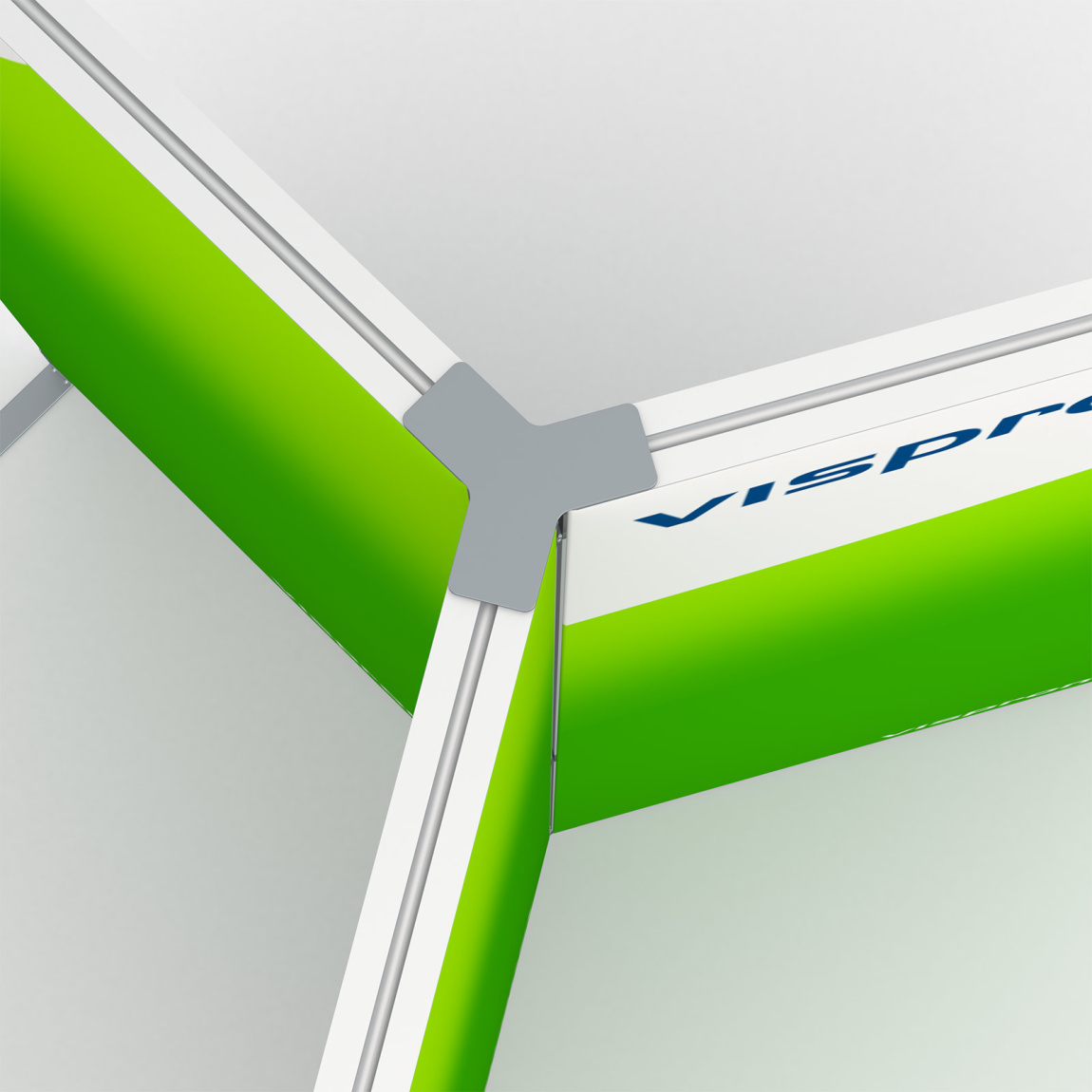 Flexible keder frame, detail: frame connection