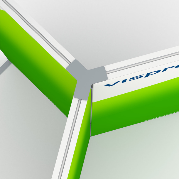 Flexible keder frame, detail: frame connection