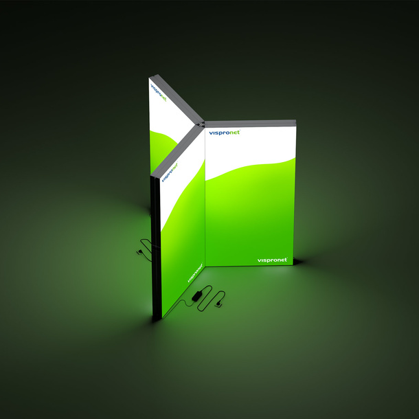 Lightbox exhibition wall flex Y module