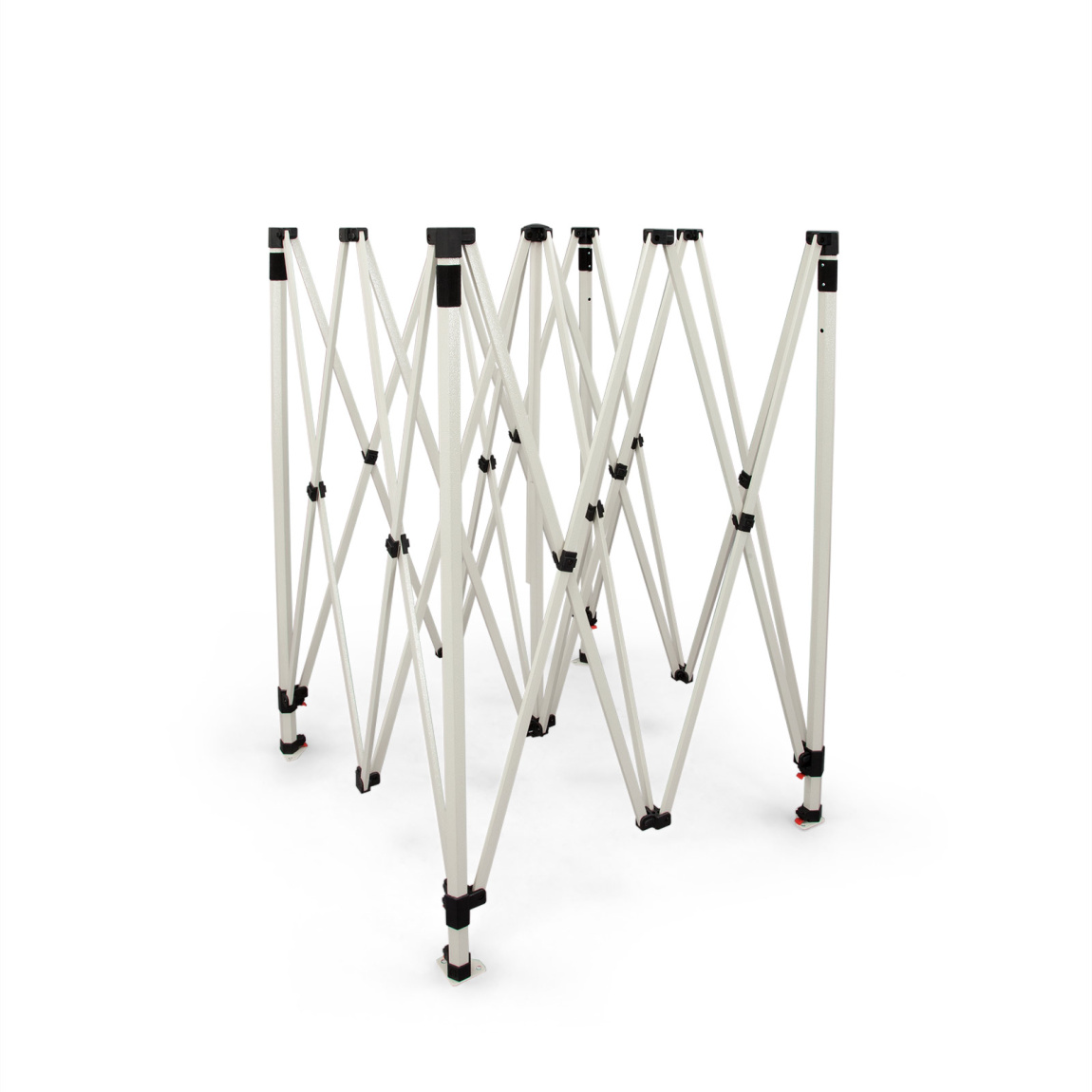 Stable, foldable scissor gate system made of steel: setup in seconds
