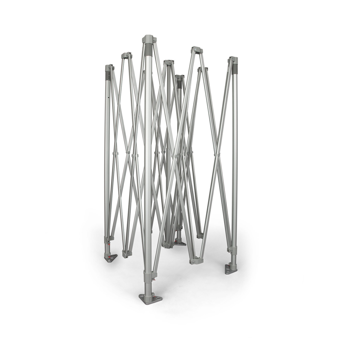 Extra-stable, foldable scissor gate system made of aluminum: setup in seconds