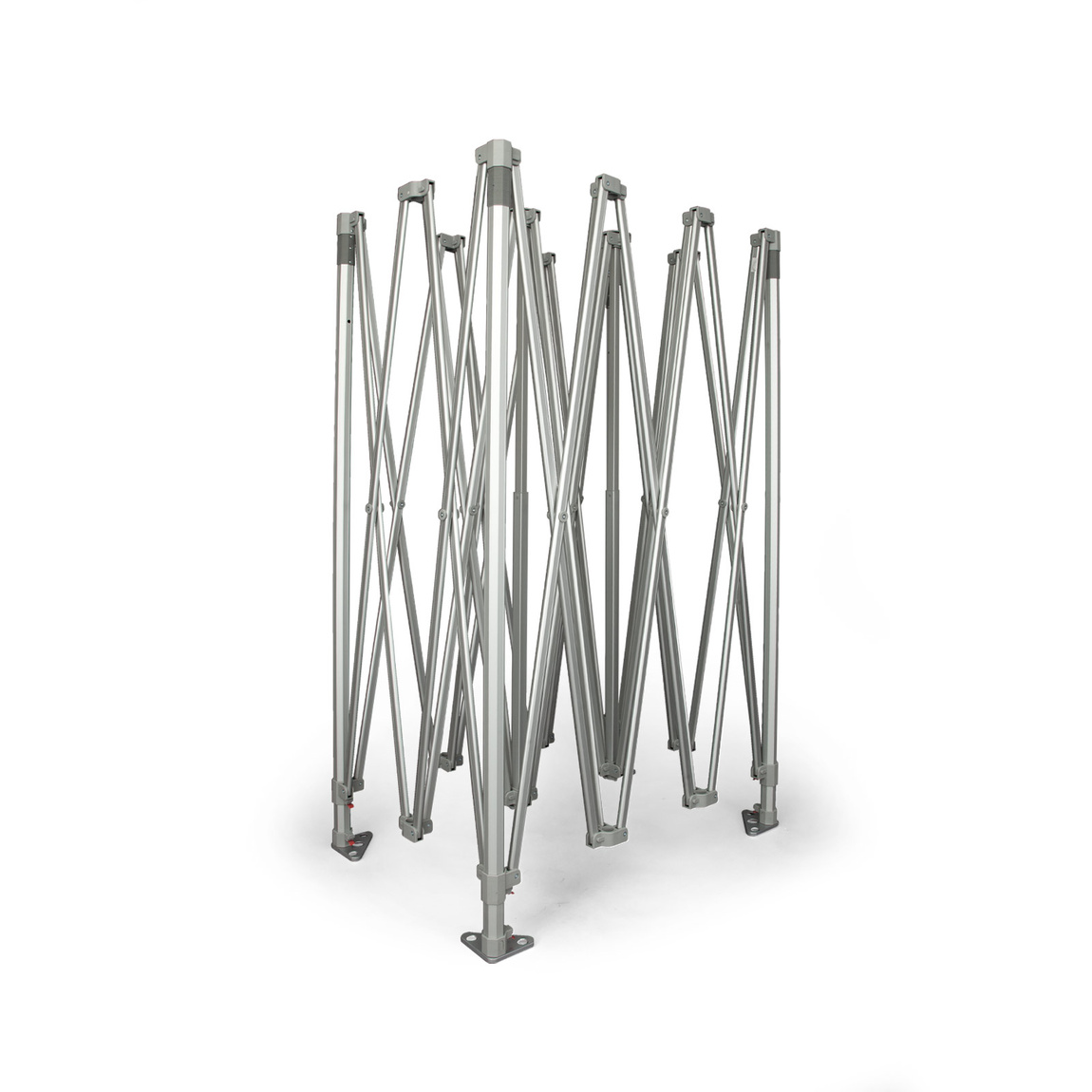 Extra-stable, foldable scissor gate system made of aluminum: setup in seconds
