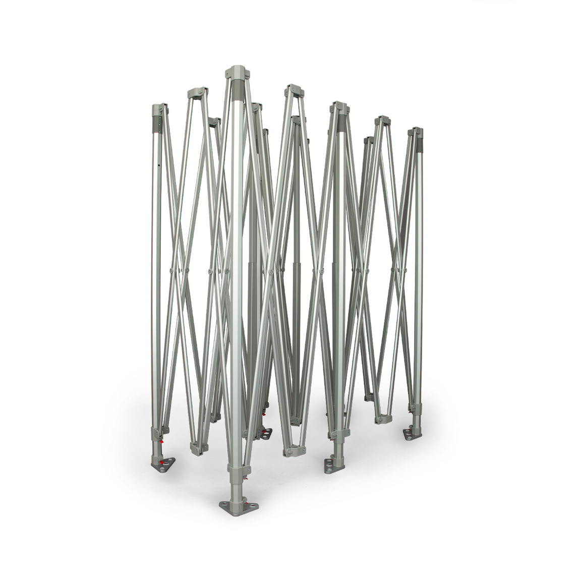 Extra durable, foldable scissor gate system made of aluminum: setup in seconds