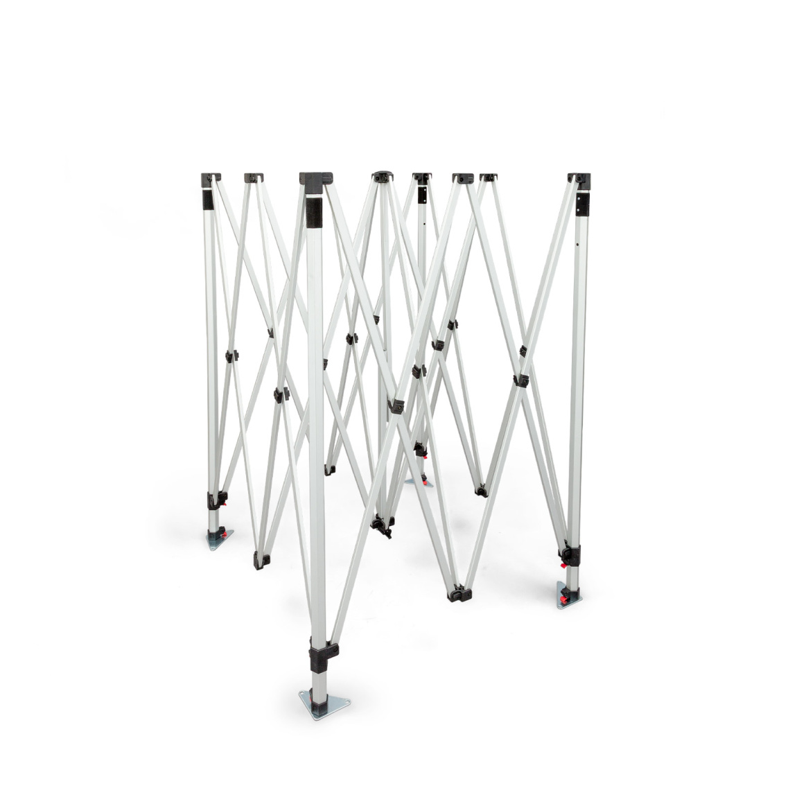 Stable, foldable scissor gate system made of aluminum: setup in seconds