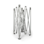 Stable, foldable scissor gate system made of aluminum, setup in seconds