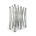 Stable, foldable scissor gate system made of aluminum, setup in seconds.