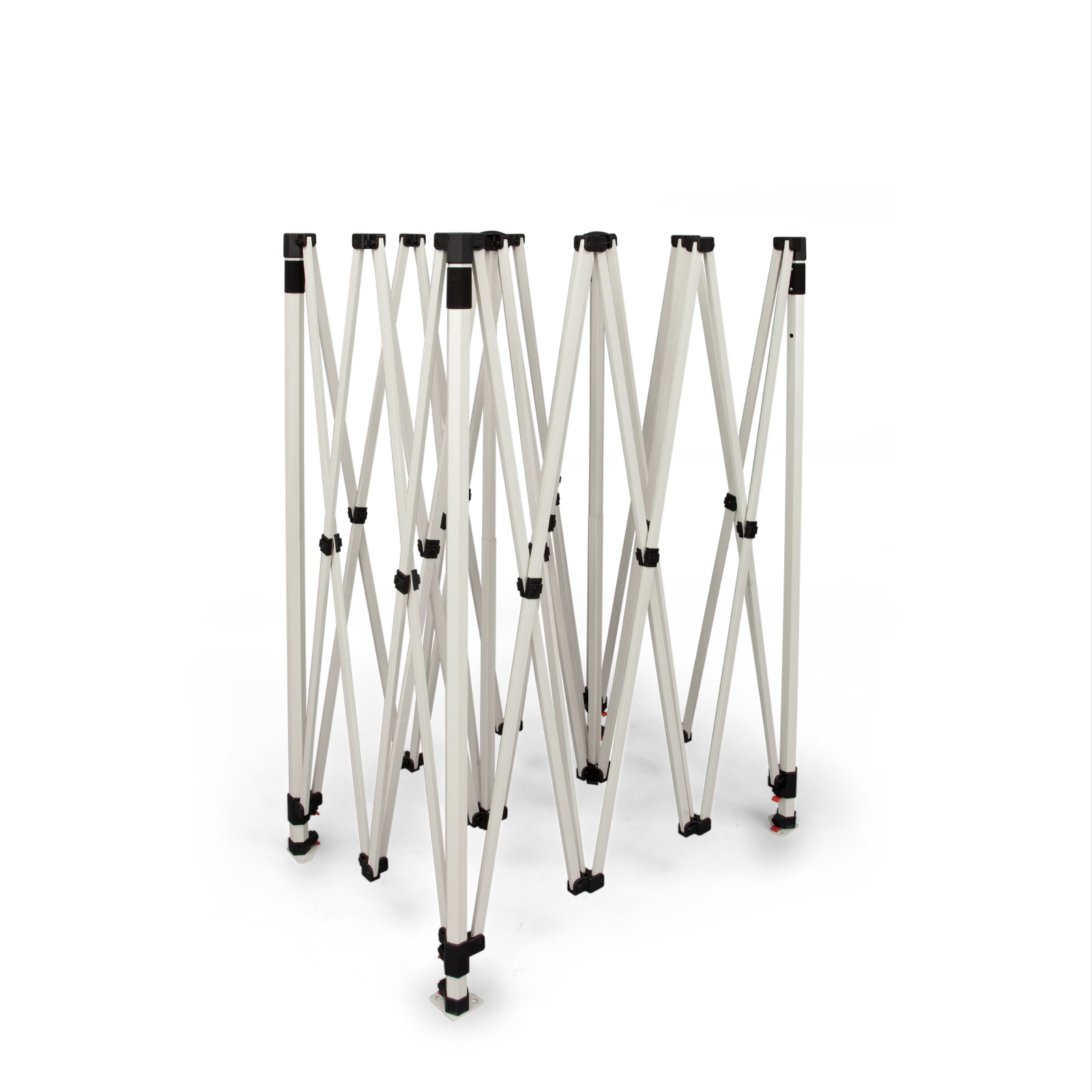 Stable, foldable scissor gate system made of steel: setup in seconds