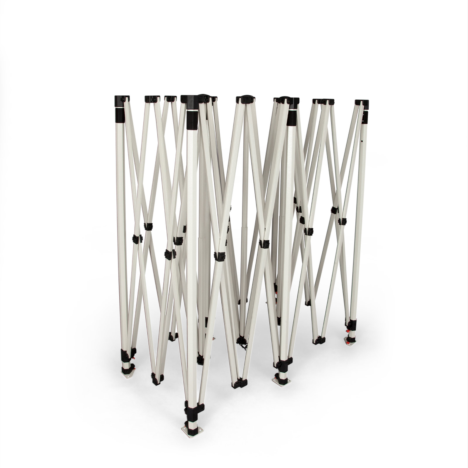 Stable, foldable scissor gate system made of beam, setup in seconds