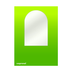 Wall Hexagon with window and print 