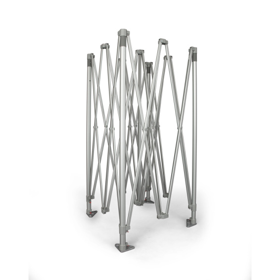 Highly stable, foldable scissor gate system made of aluminum: setup in seconds