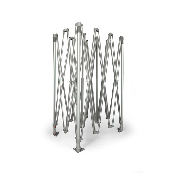 Extra-stable, foldable scissor gate system made of aluminum: setup in seconds