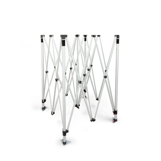 Stable, foldable scissor gate system made of aluminum: setup in seconds