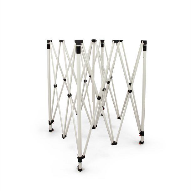 Stable, foldable scissor gate system made of beam, setup in seconds