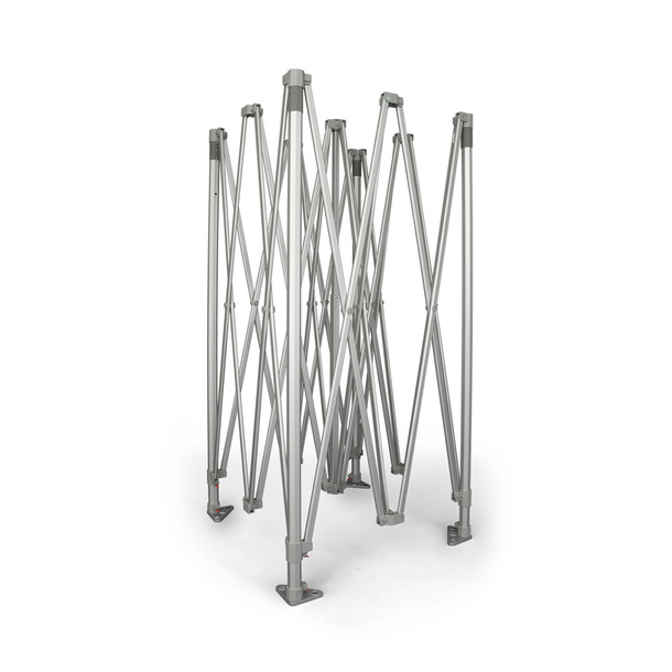Extra-stable, foldable scissor gate system made of aluminum: setup in seconds