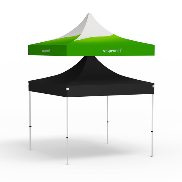 Fitting the tent lining beneath the tent roof (not included)