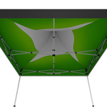 Customised tent canopy for 3 x 3 m folding tents – interior view