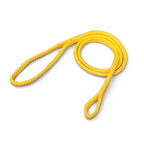 Zugseil für Schlitten, gelb, mit Schlaufen
