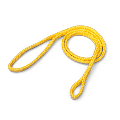 Pull rope for sled, yellow, with loops