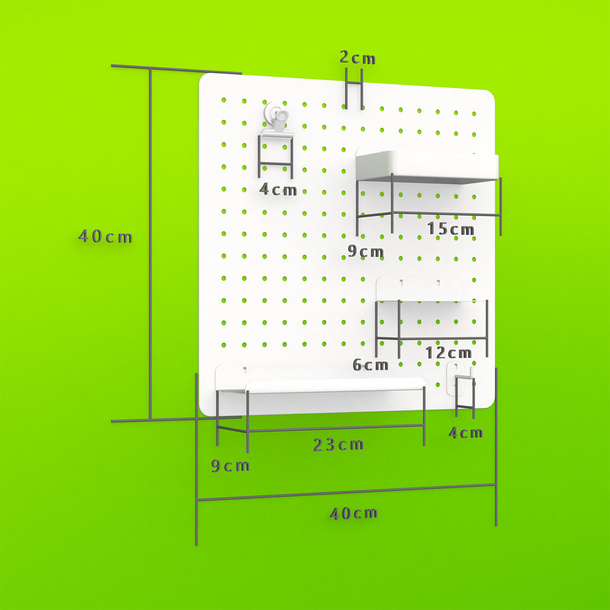 Dimensions of  the perforated panel