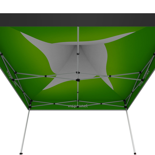 Customised tent canopy for 3 x 3 m folding tents – interior view