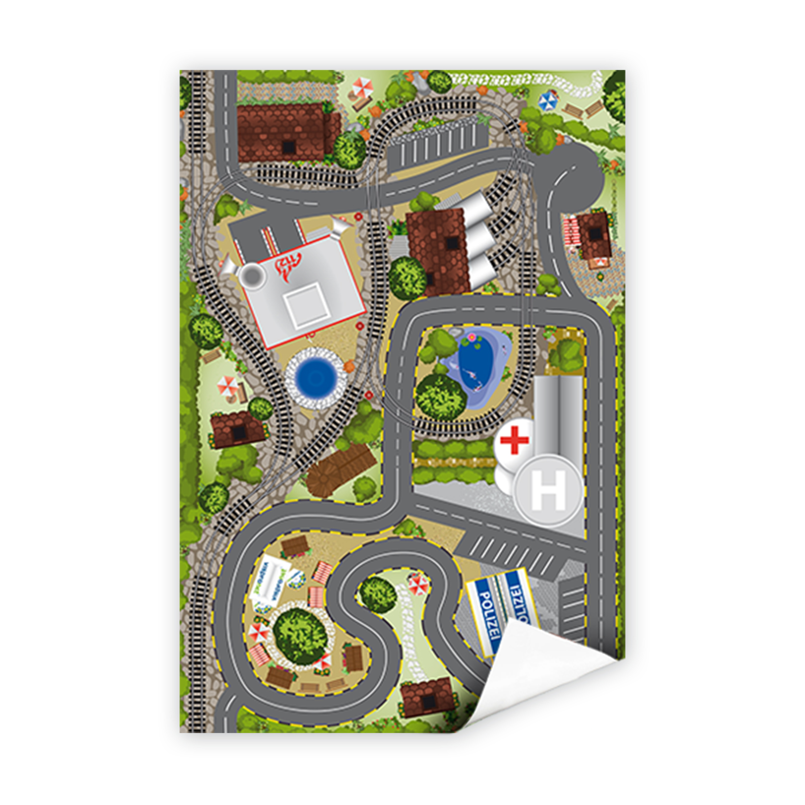 PVC banner portrait format with city motif