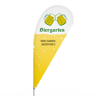 Bowflag Basic Tropfen, Gr. S - Biergarten