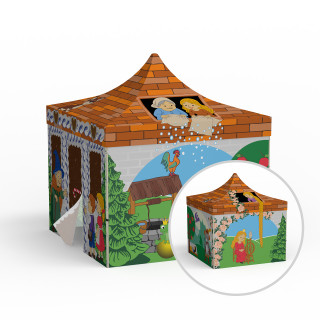 Faltzelt Basic, 3 x 3 m, 3 Wände, 1 Tür mittig - Märchenland