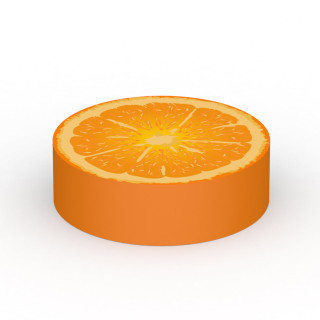 Sitzkissen, rund Ø 50 cm, H 15 cm - Orange