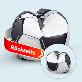 Sitzsack rund, beidseitig, Ø 120 cm - Fußball