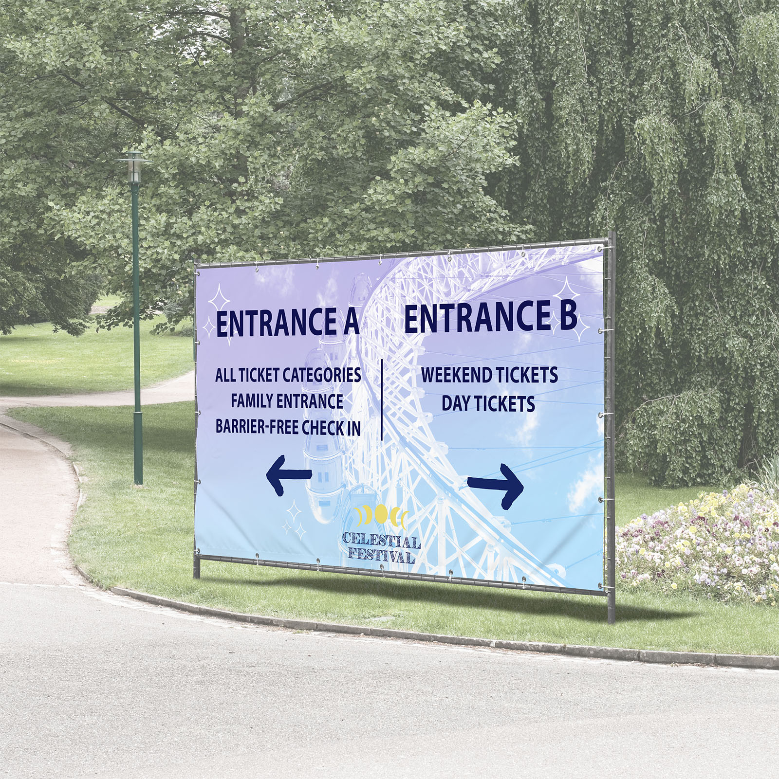 Banner for Construction Fence, Festival