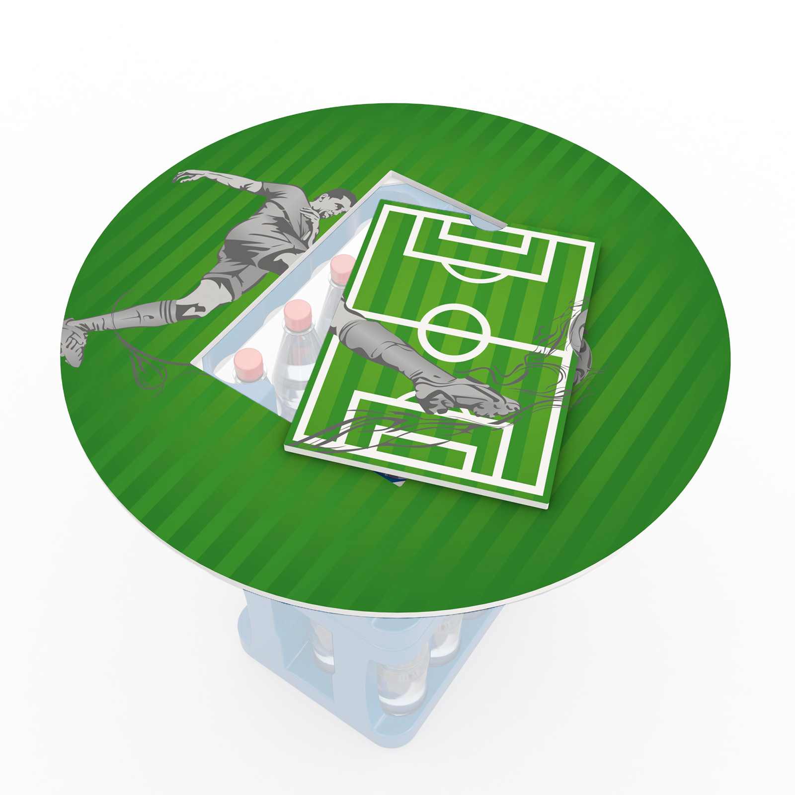 Beer crate table - Football motif