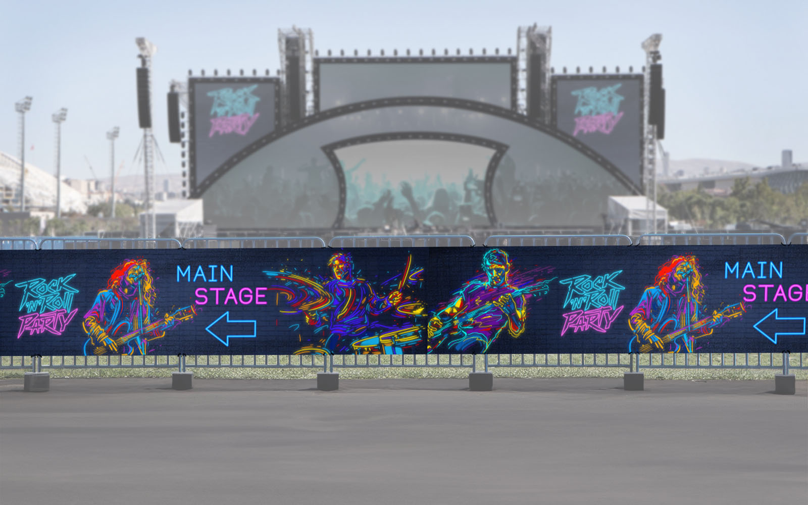Continuous Banner, sports field signage