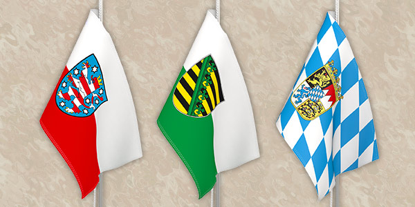 Federal state flags in various versions